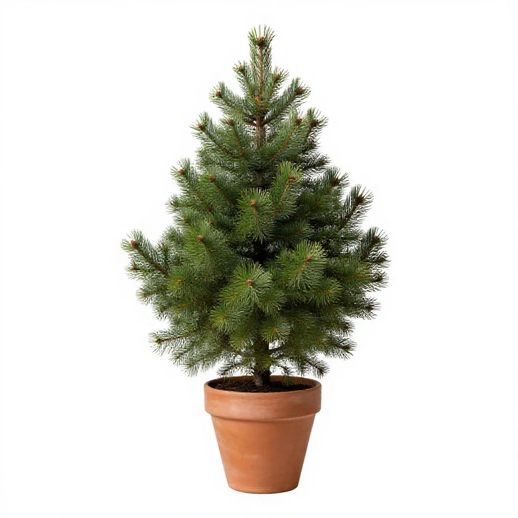 Balsam fir isolated on a white background