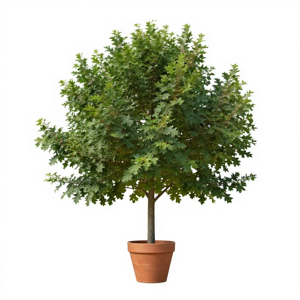 Basket oak isolated on a white background