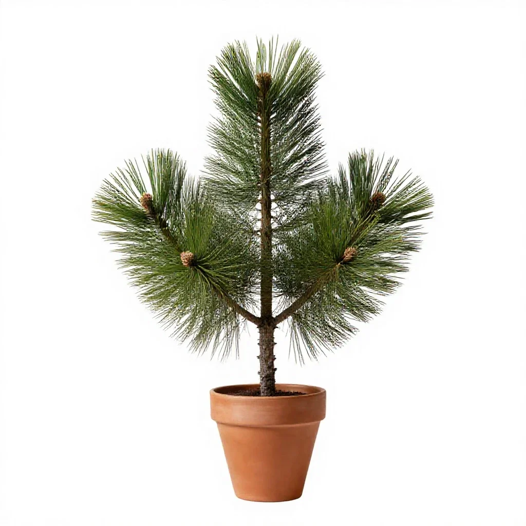 Bishop pine isolated on a white background