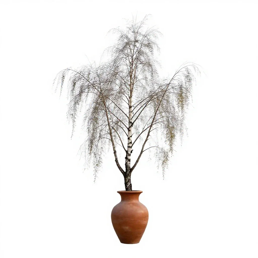 Black birch isolated on a white background