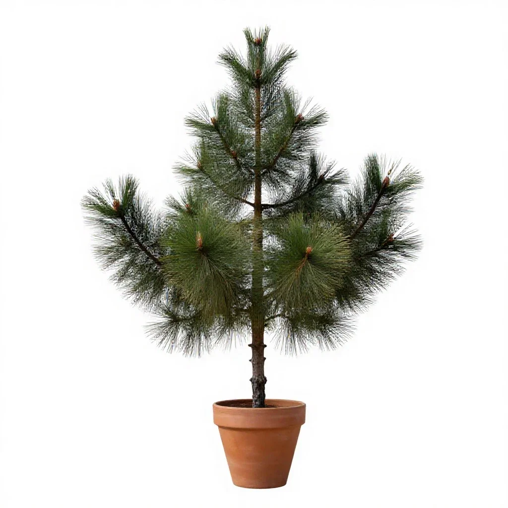 Black pine isolated on a white background