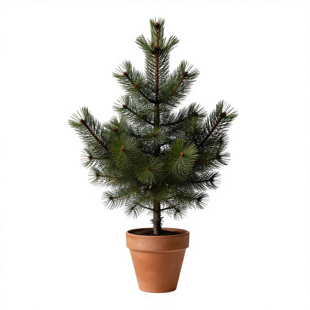 Black spruce isolated on a white background