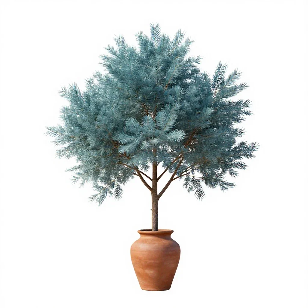 Blue ash isolated on a white background