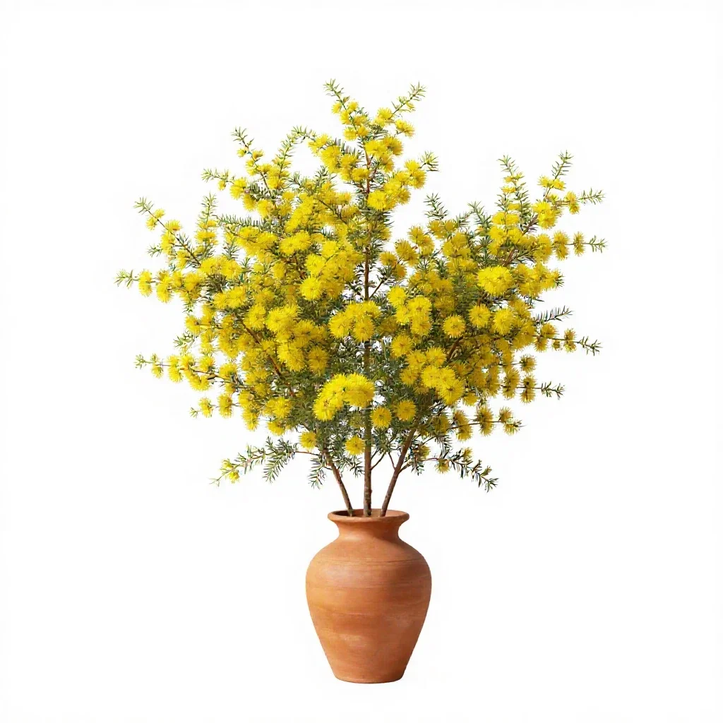 Bush willow isolated on a white background