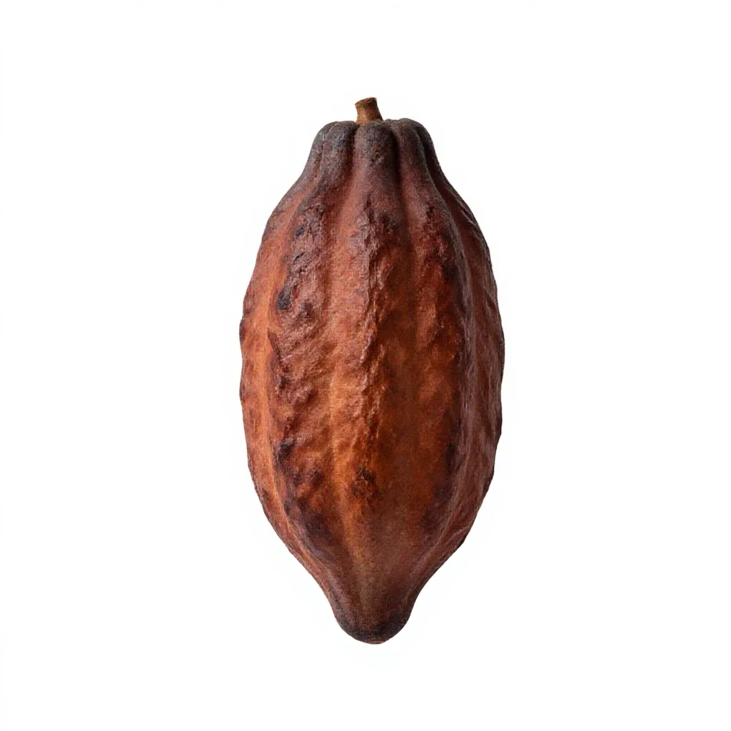 Cacao bean isolated on a white background