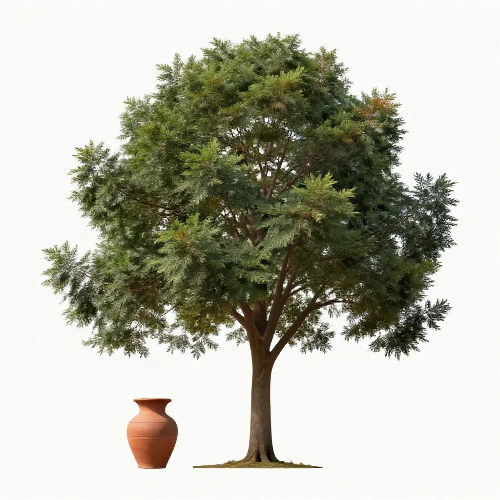 Camphor tree isolated on a white background