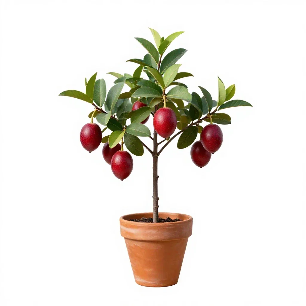 Cattley guava isolated on a white background