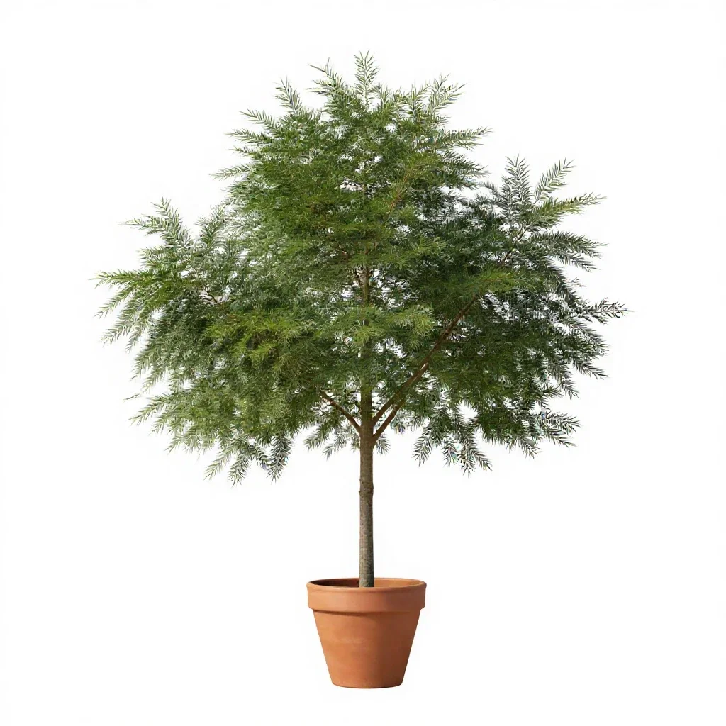 Cedar elm isolated on a white background