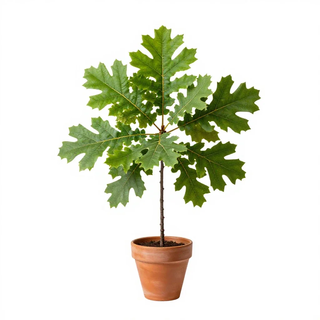 Chestnut oak isolated on a white background
