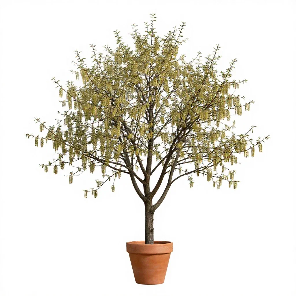 Common alder isolated on a white background