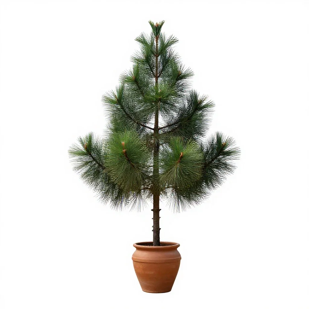 Common sickle pine isolated on a white background