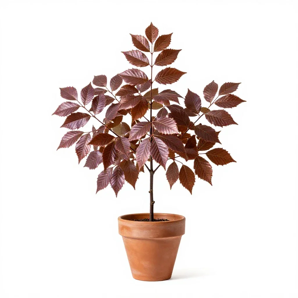 Copper beech isolated on a white background