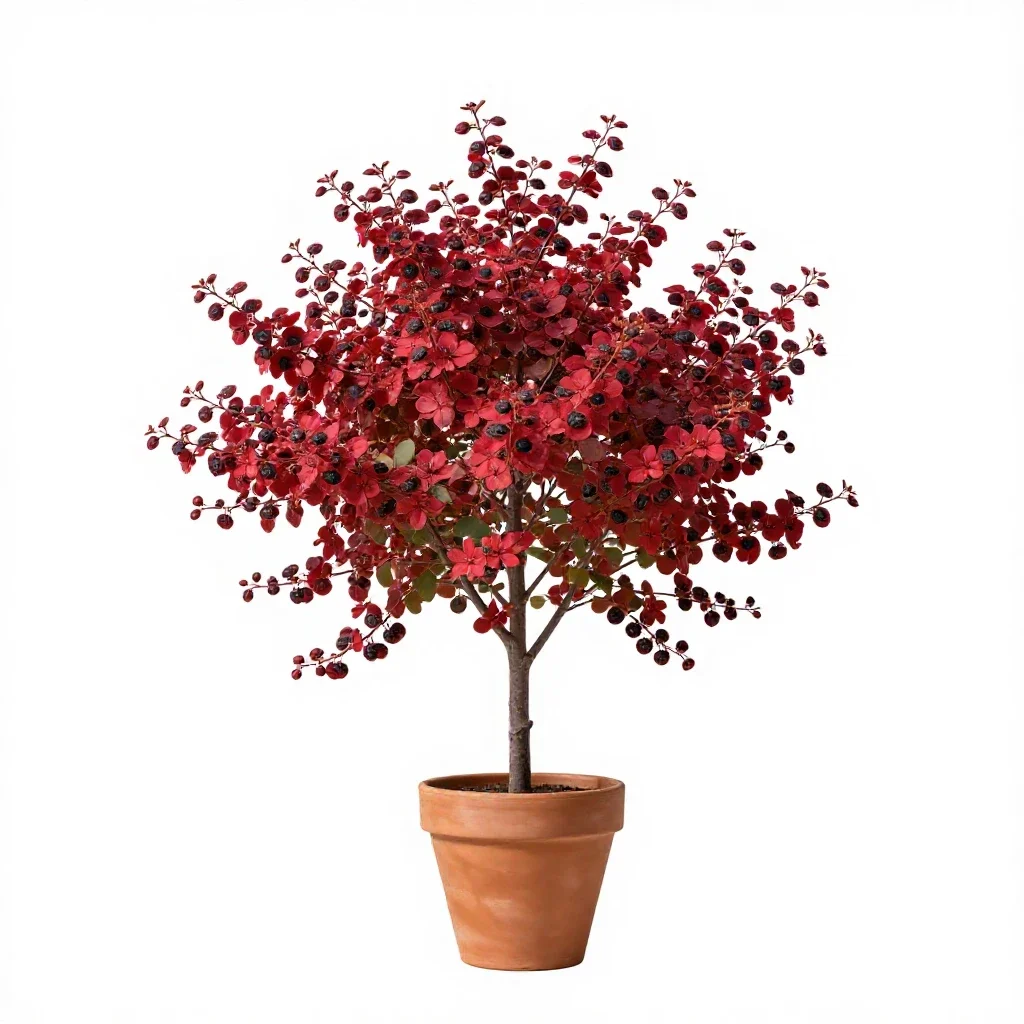 Coral bean tree isolated on a white background