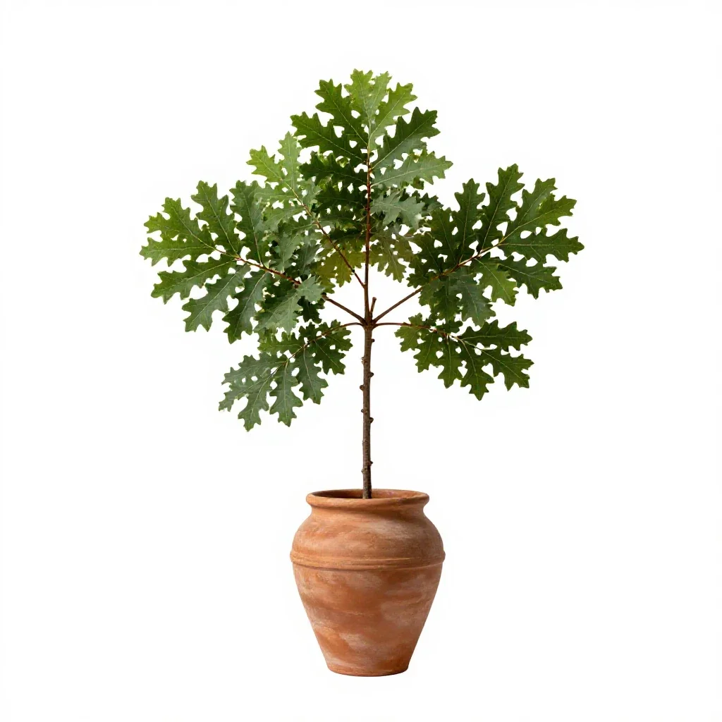 Cork oak isolated on a white background