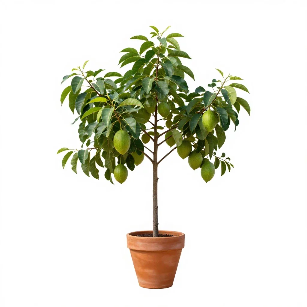 Cream-of-tartar tree isolated on a white background
