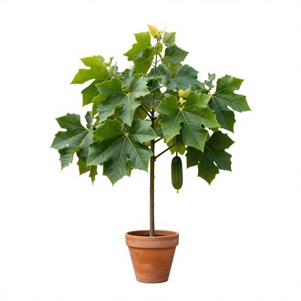 Cucumber tree isolated on a white background