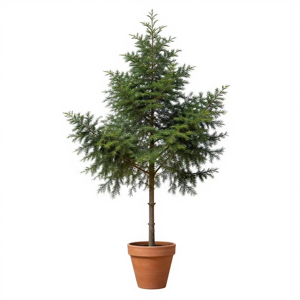 Deodar isolated on a white background