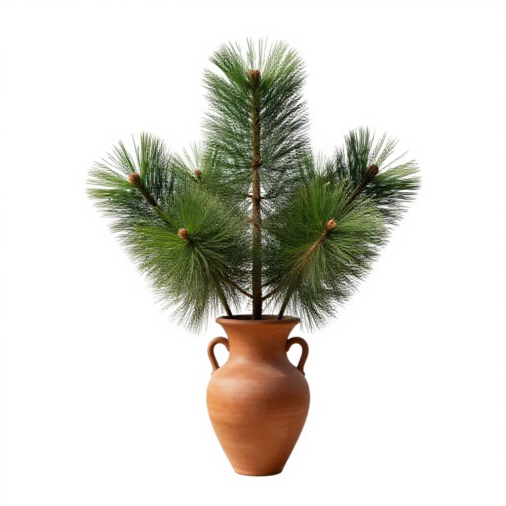 Dundathu pine isolated on a white background