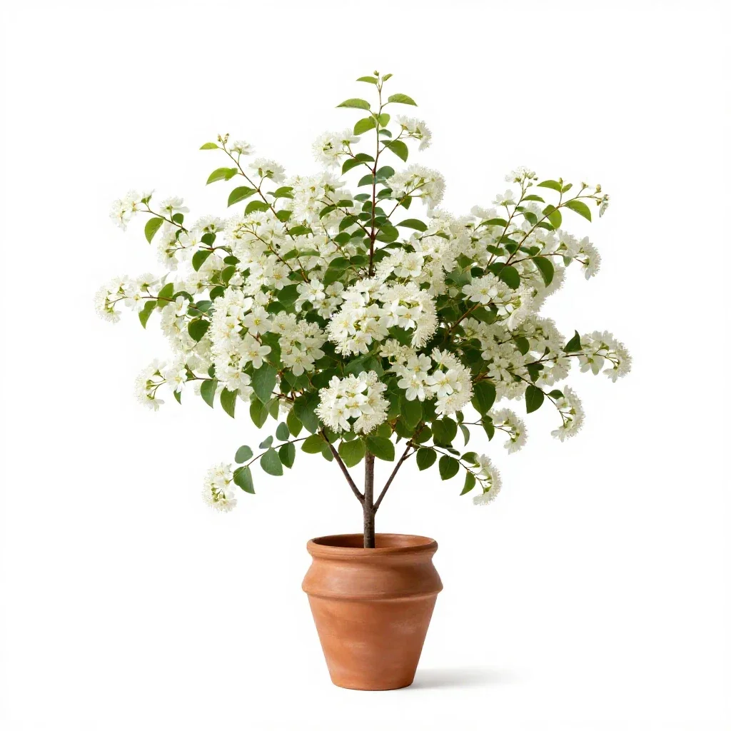 Flowering ash isolated on a white background