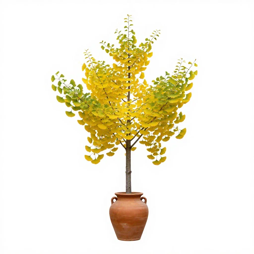 Ginkgo isolated on a white background