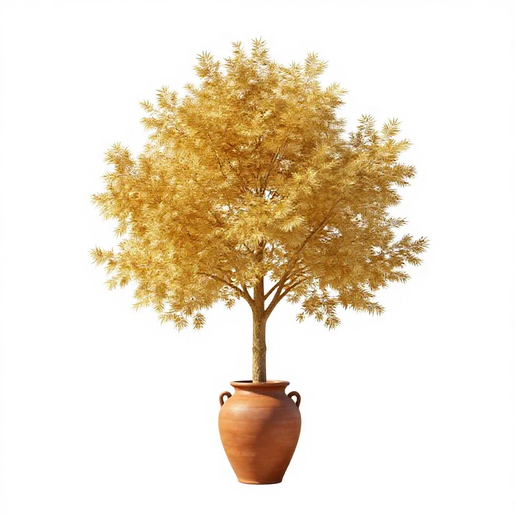 Golden shower tree isolated on a white background