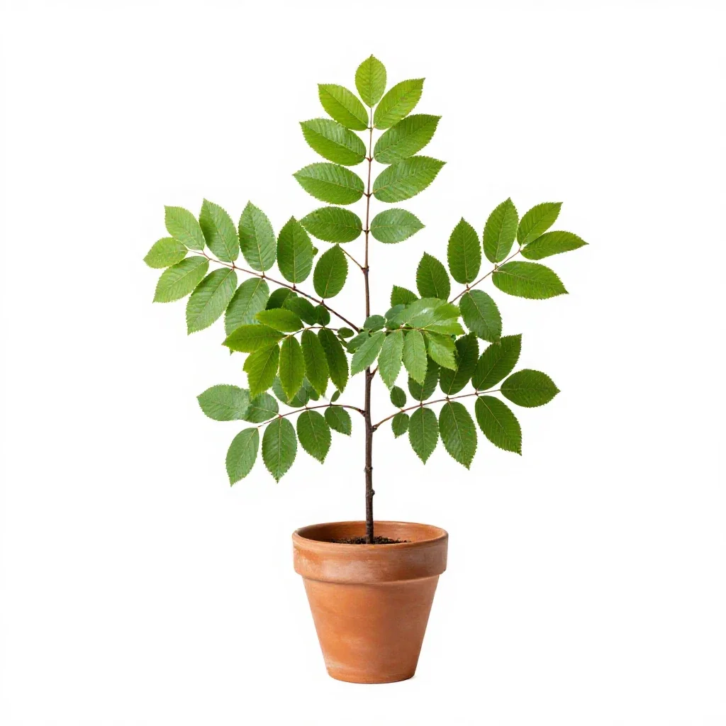 Green ash isolated on a white background