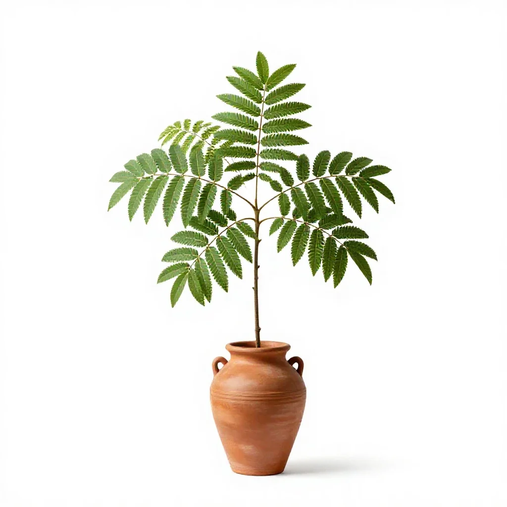 Honey locust isolated on a white background