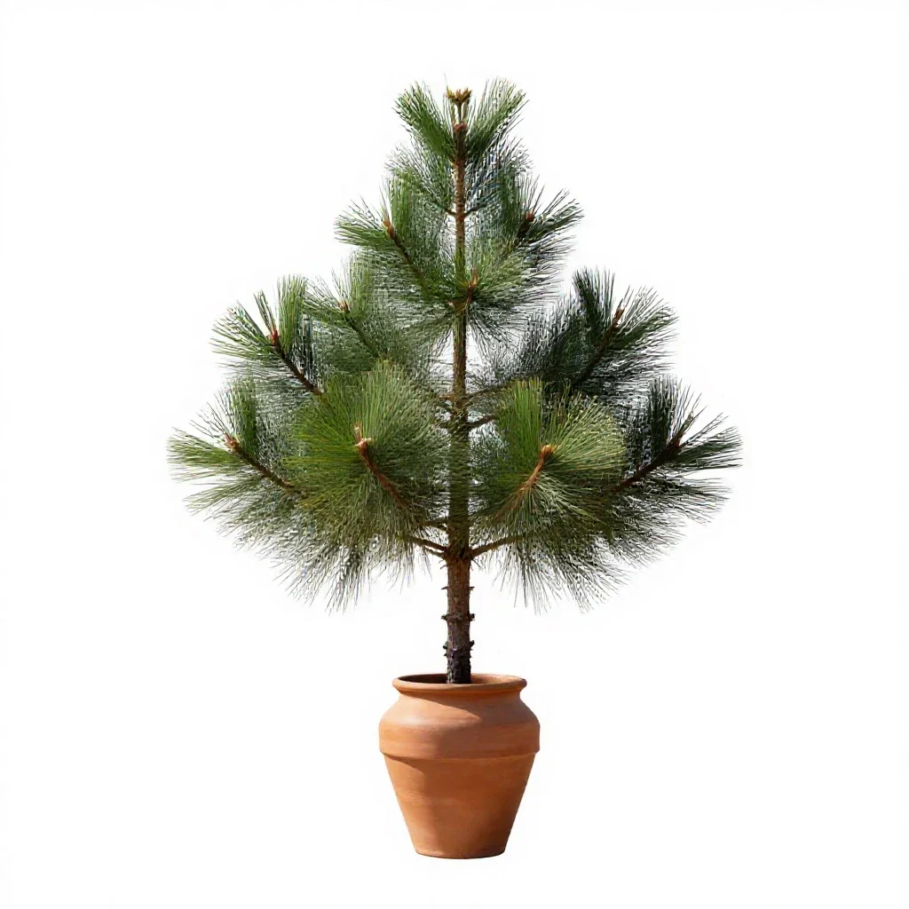 Hoop pine isolated on a white background