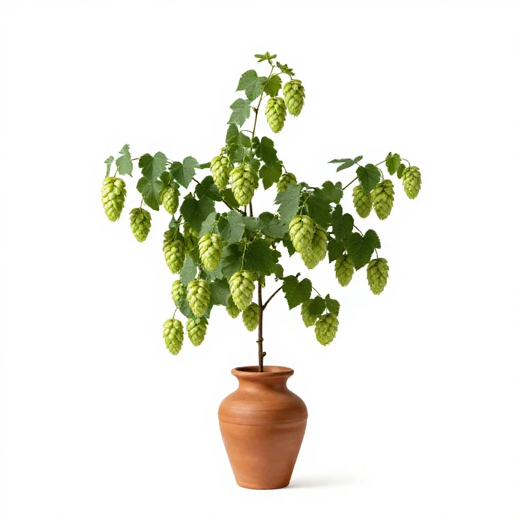 Hop hornbeam isolated on a white background