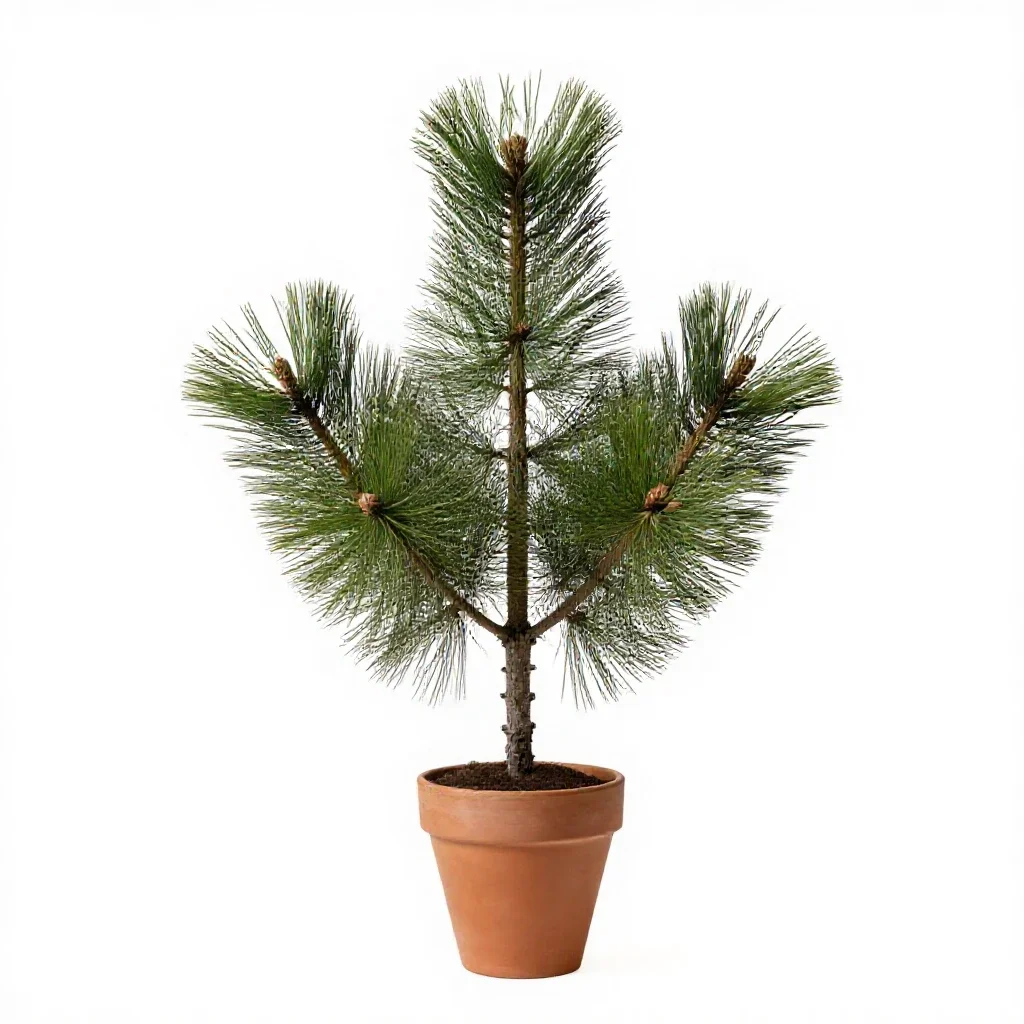 Jack pine isolated on a white background