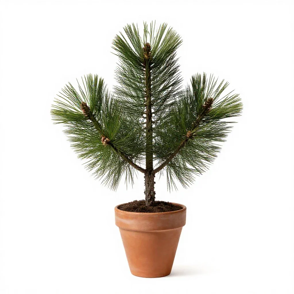 Knobcone pine isolated on a white background