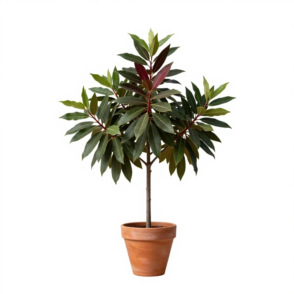 Laurel-tree isolated on a white background