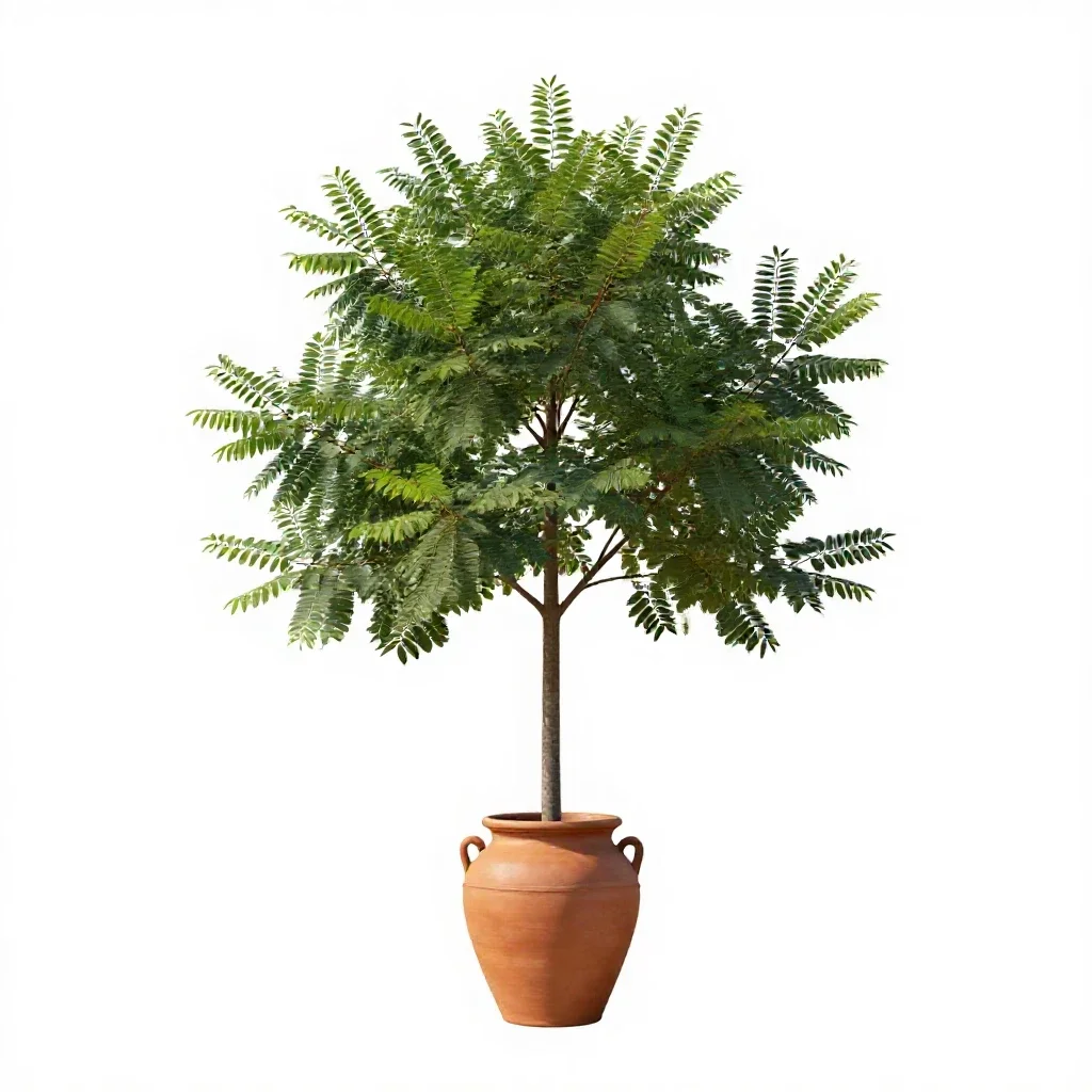 Locust tree isolated on a white background