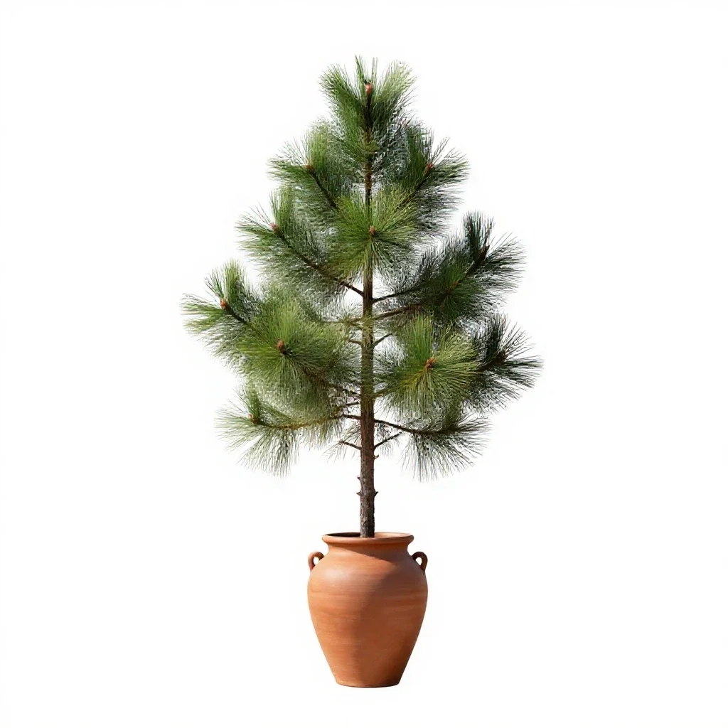 Longleaf pine isolated on a white background