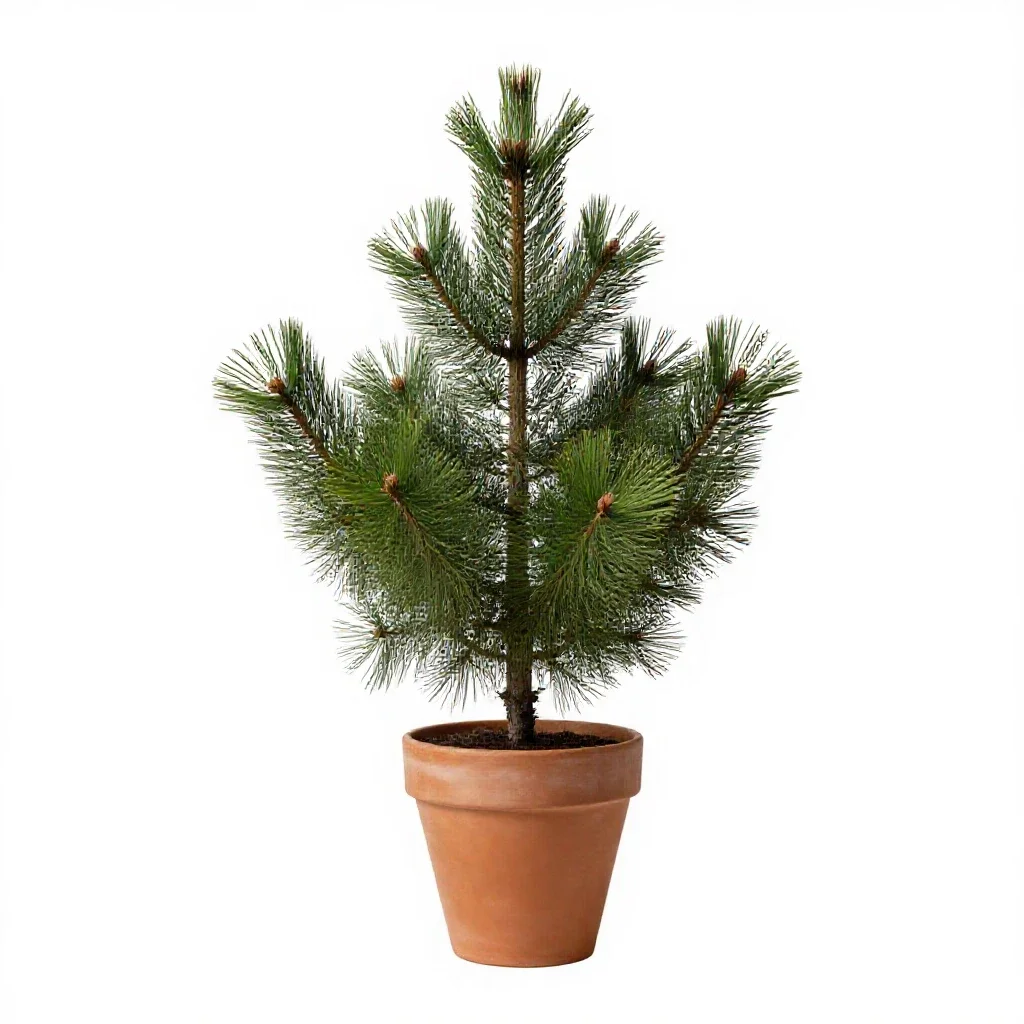 Lowland fir isolated on a white background