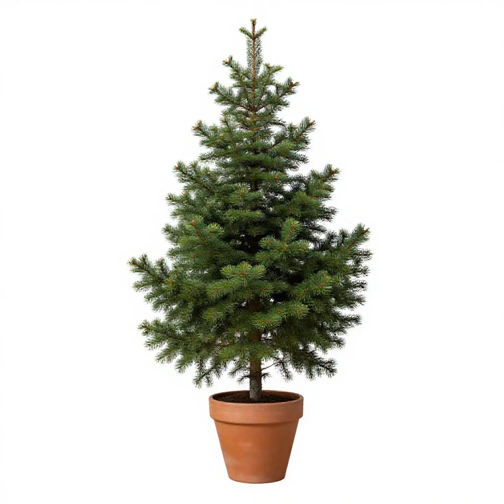 Mountain hemlock isolated on a white background