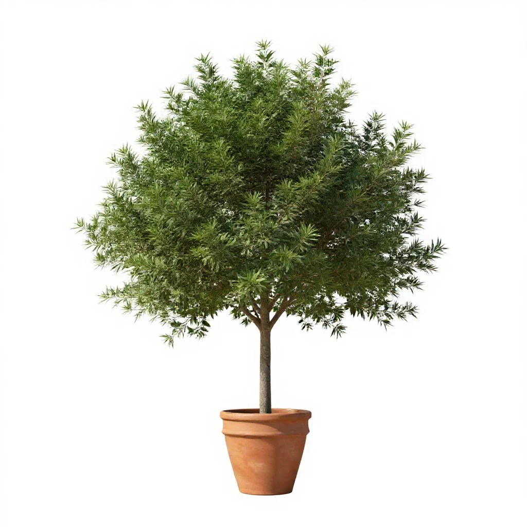 Myrtaceous tree isolated on a white background