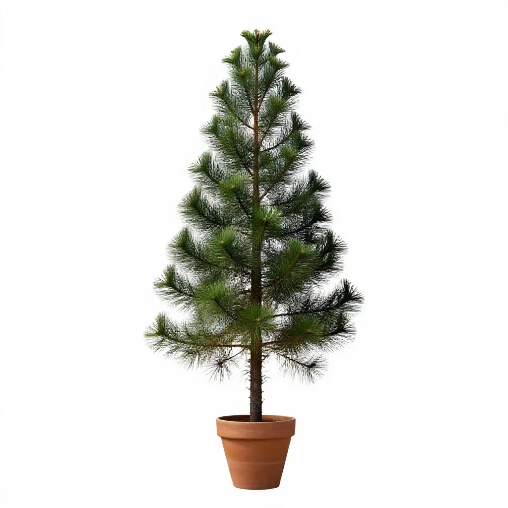 New caledonian pine isolated on a white background