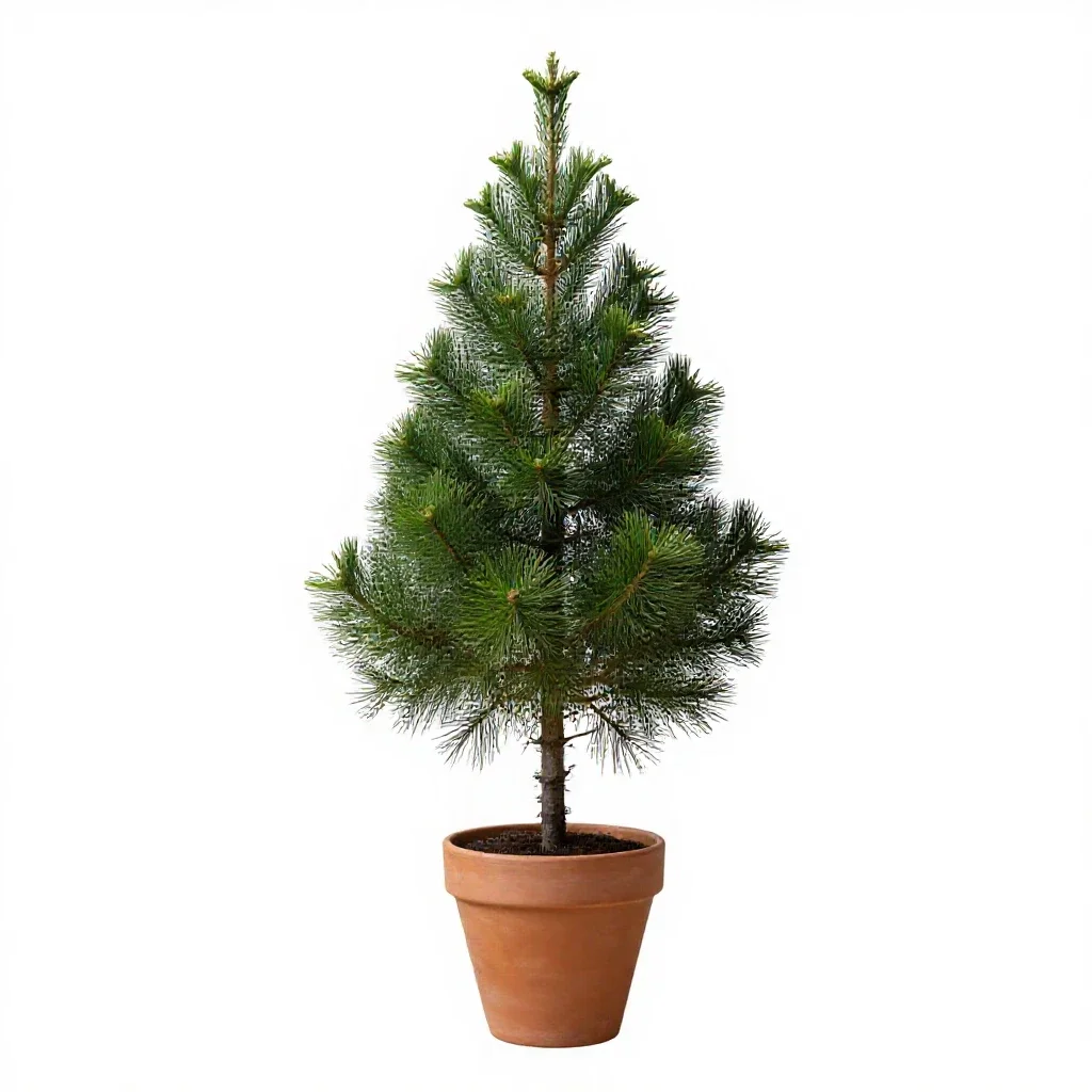 Norfolk island pine isolated on a white background