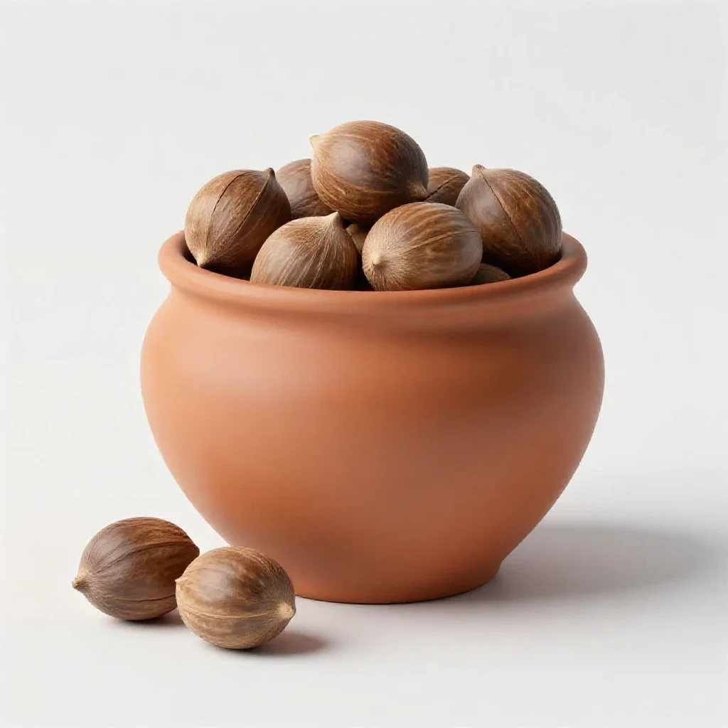 Nutmeg hickory isolated on a white background