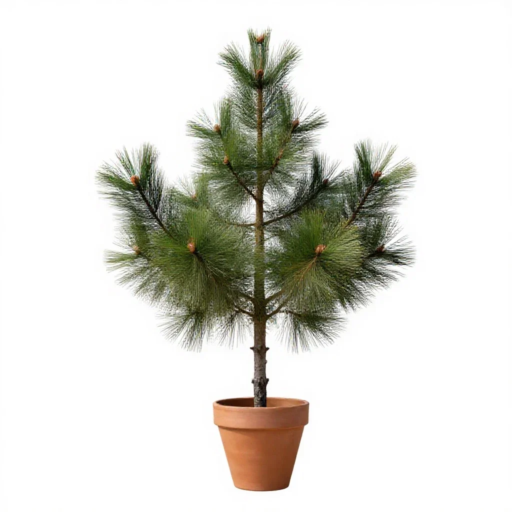 Pitch pine isolated on a white background