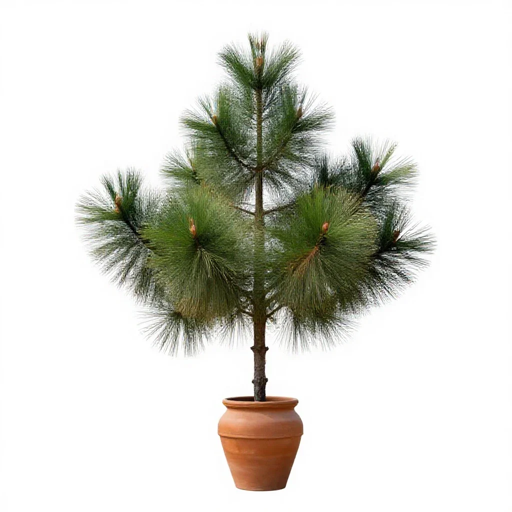 Pond pine isolated on a white background