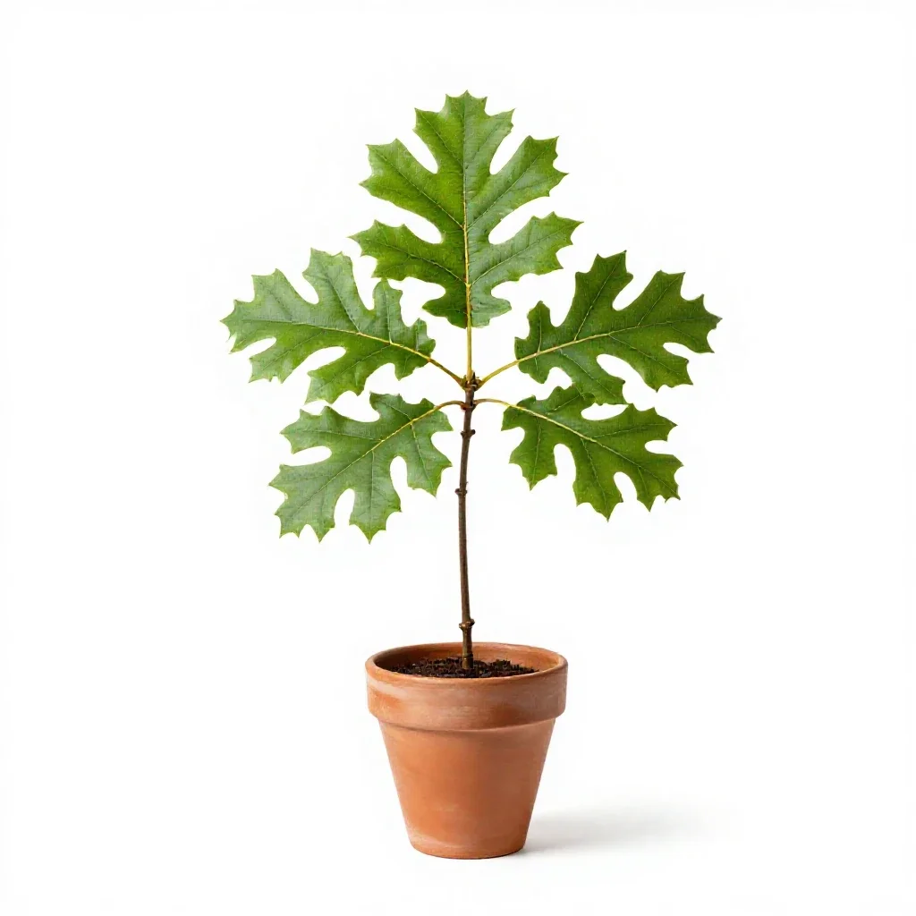 Post oak isolated on a white background