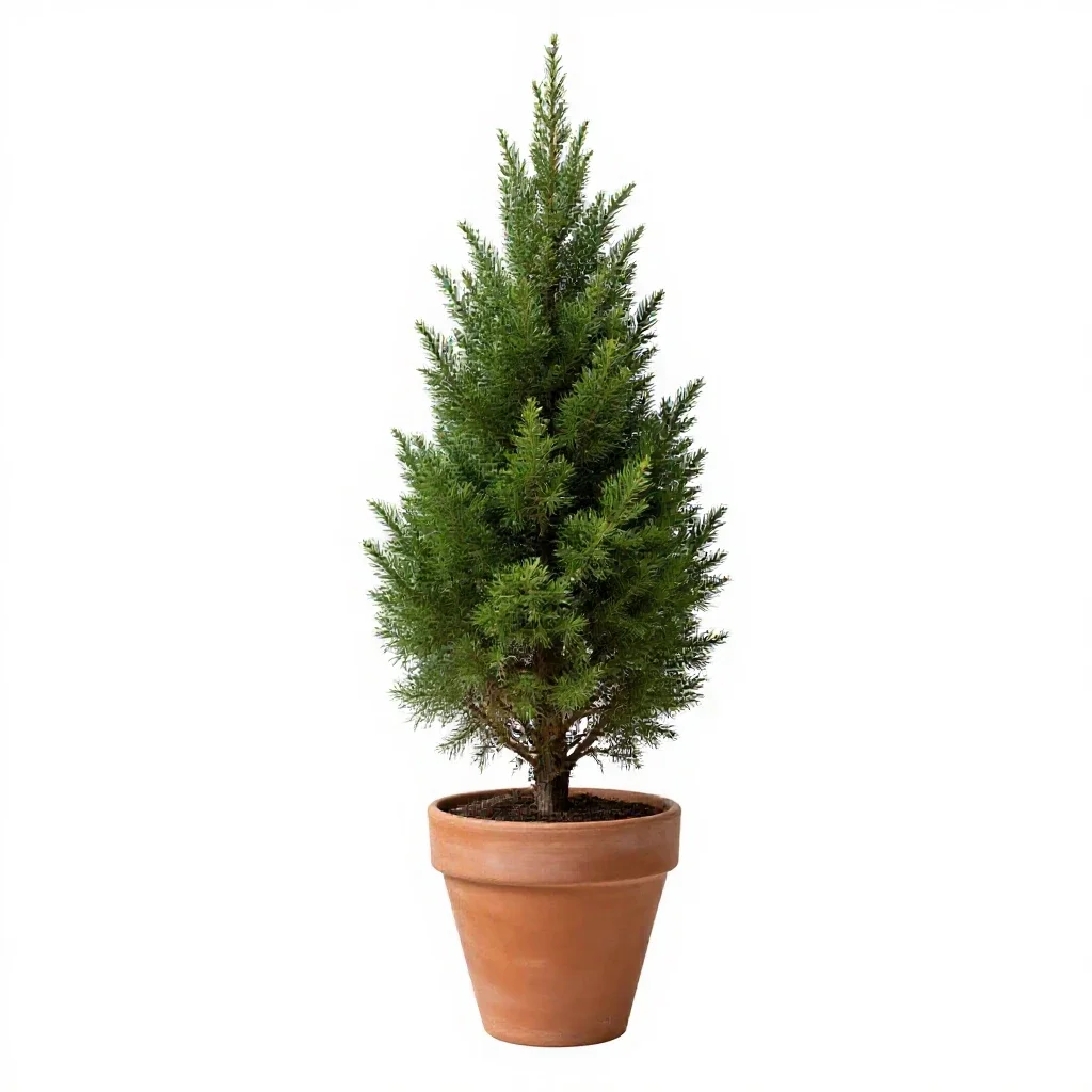 Pygmy cypress isolated on a white background