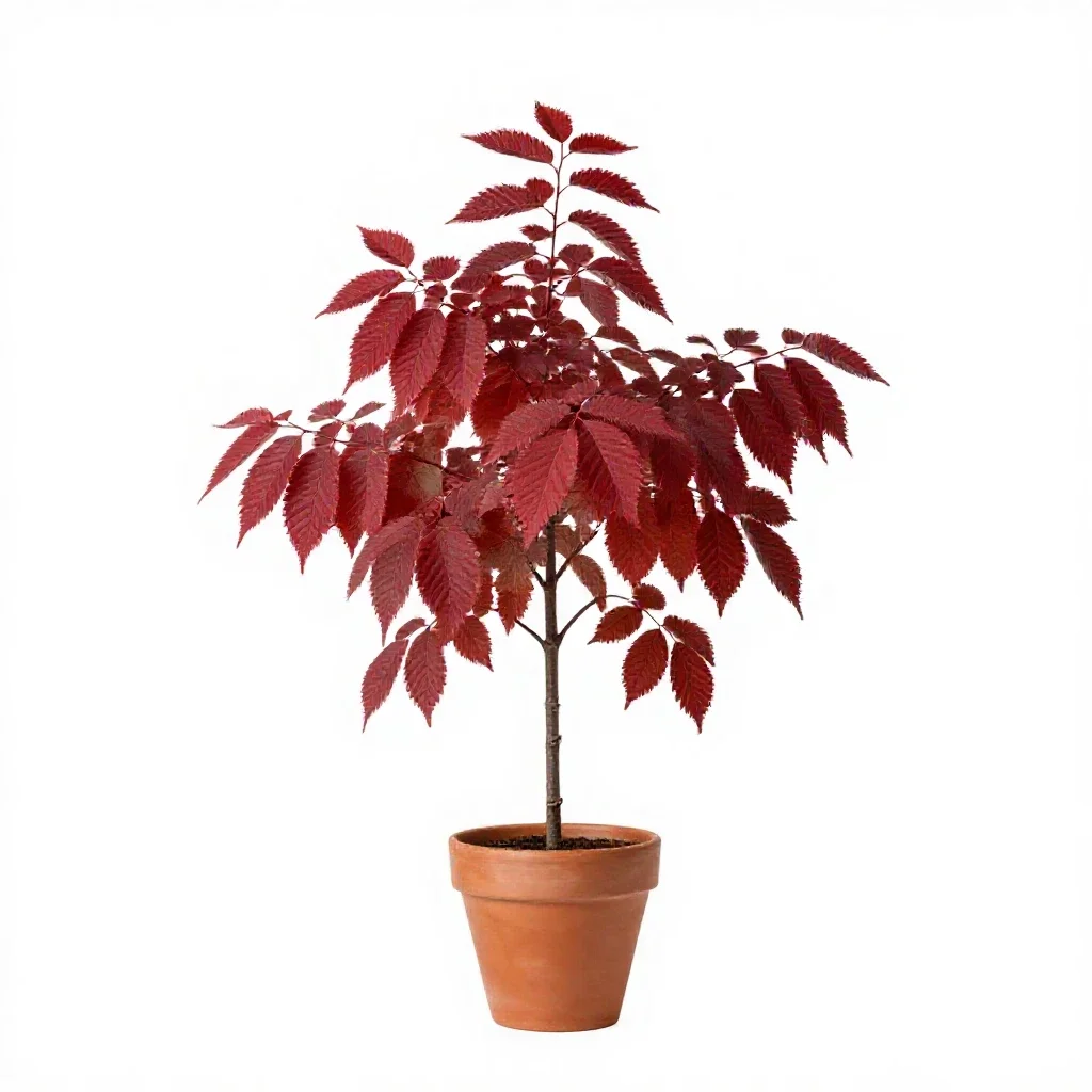 Red ash isolated on a white background