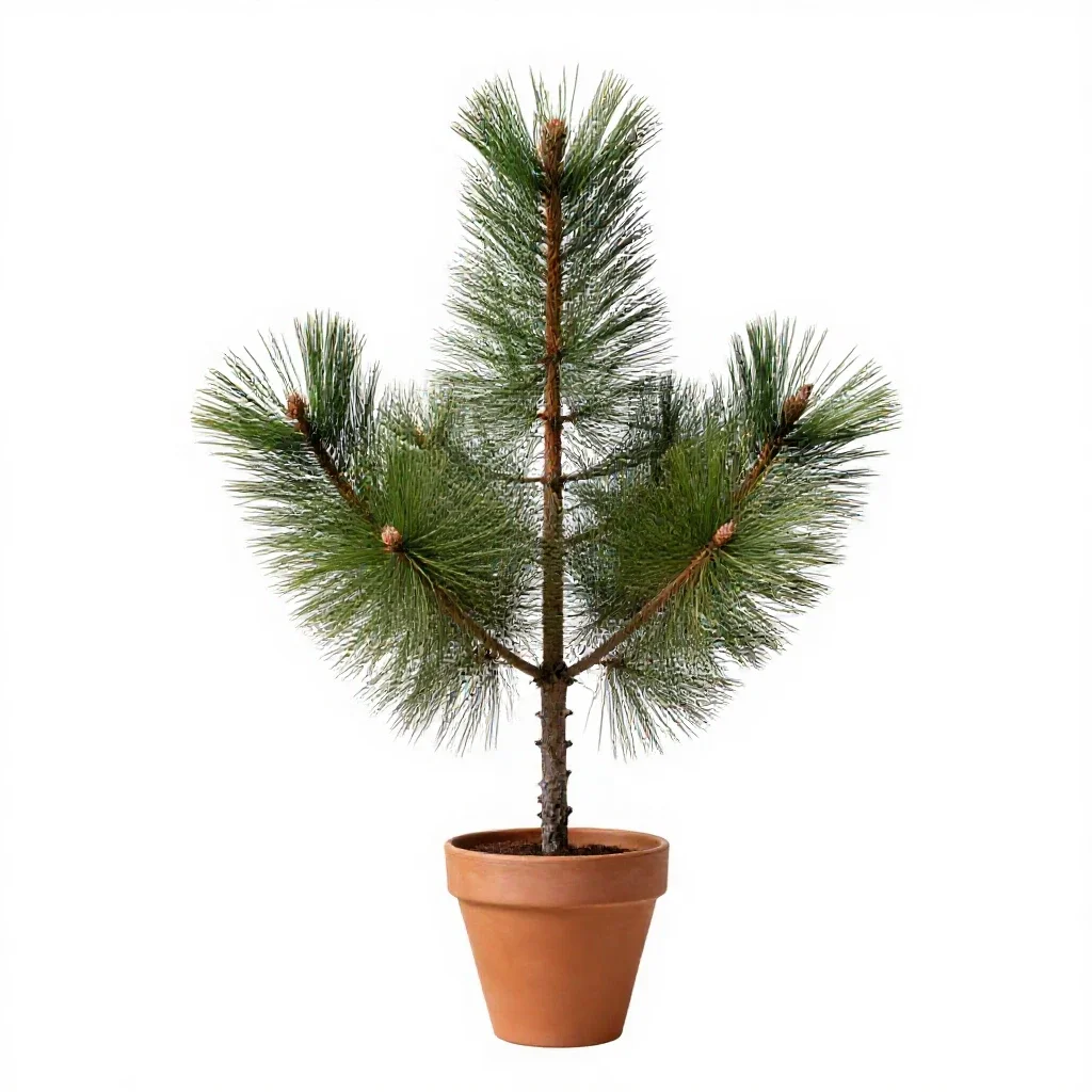 Red pine isolated on a white background
