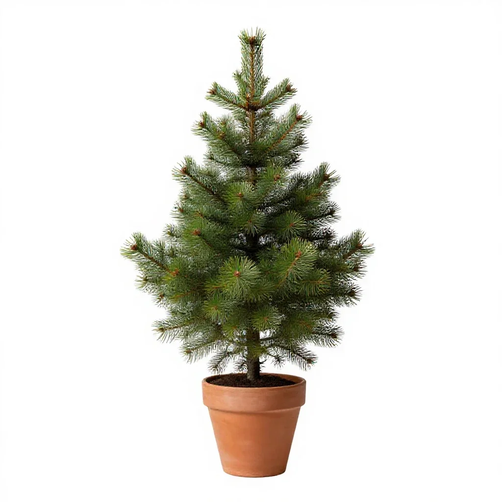 Red spruce isolated on a white background