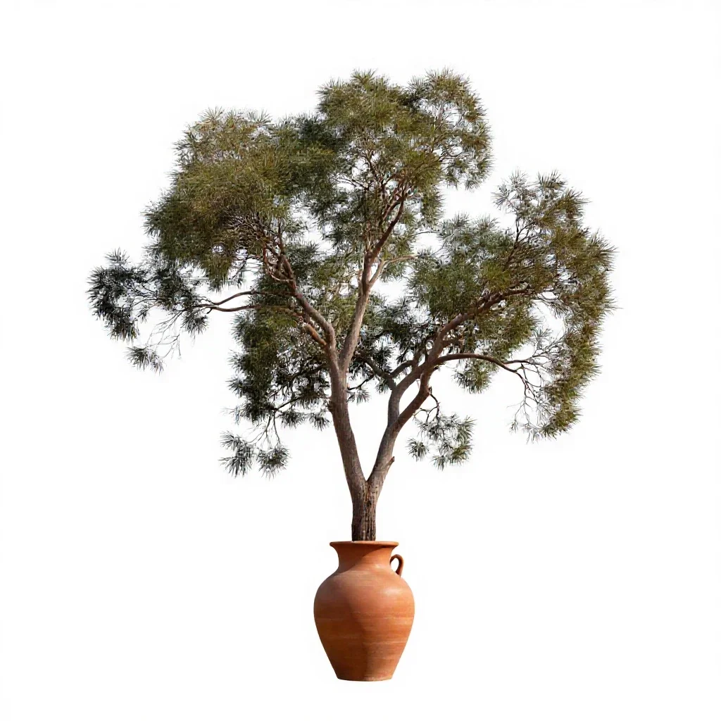 River red gum isolated on a white background