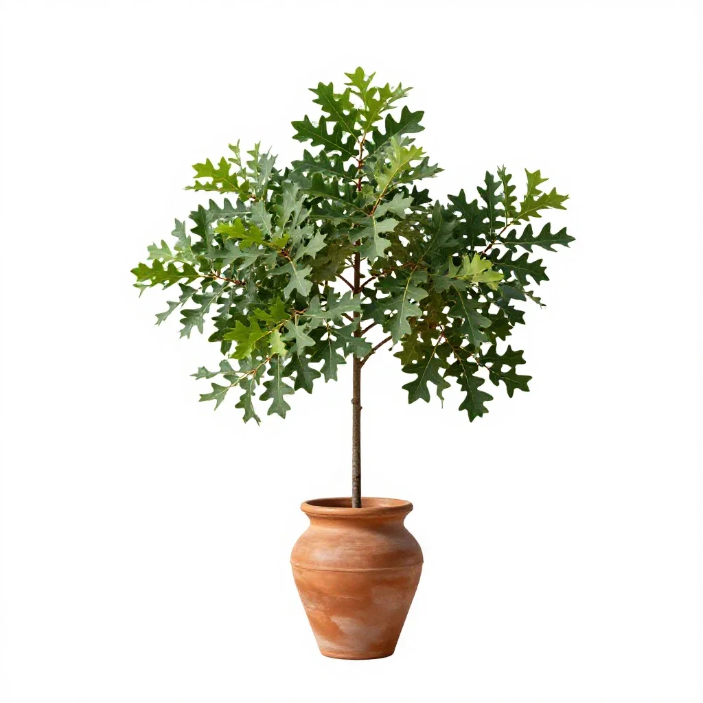 Scrub oak isolated on a white background