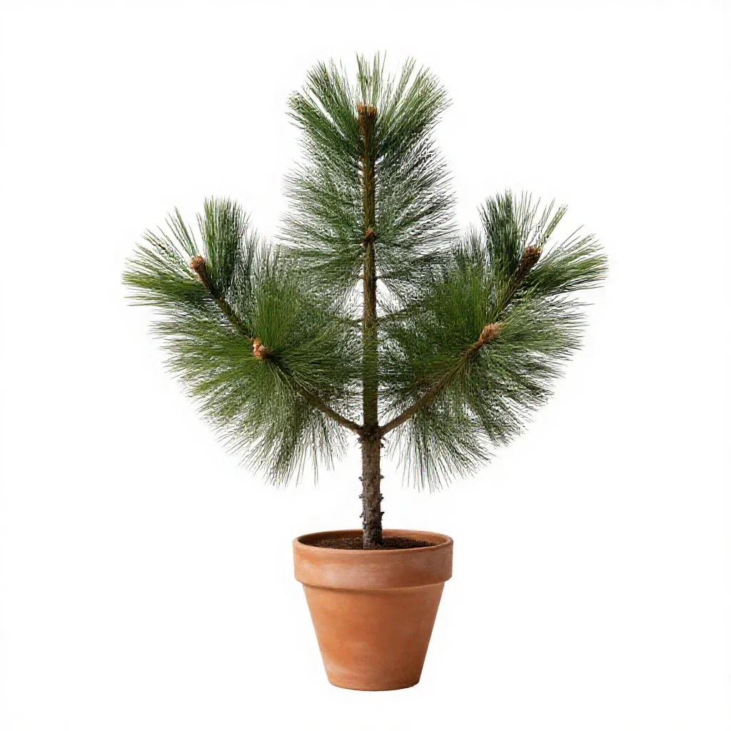 Scrub pine isolated on a white background